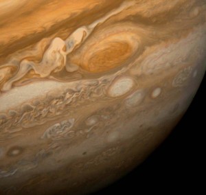 Jupiter red spot, an Earth-size vortex